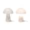 Hello Honey® 7.75" White Round Blown Glass Mushroom Shaped Table Lamp with Inline Switch